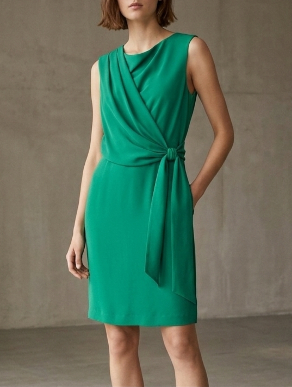 Diane von Furstenberg Emerald Silk Cocktail Dress